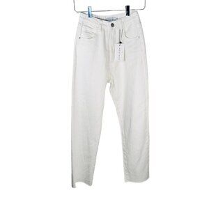 Charcoal Size 6 White Jeans Straight Leg High Rise Casual